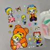 Adesivos Fofos Molly Jasmine Em Relevo Em Estoque Celebridade da Internet Criativo Capa de Celular de Jasmim Adesivos Decorativos para Copo d'Água Versão Q