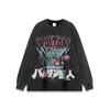 Camiseta de manga corta holgada de estilo hip hop nacional, de estilo europeo y americano, con estampado divertido de estilo callejero, de gran tamaño y estilo antiguo, para hombre y mujer.