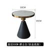 Mesa lateral de luxo leve Mesa redonda pequena Mesa de centro pequena Sala de estar moderna Sofá Armário lateral Mesa de cabeceira Mesa de canto simples Rock Plate