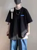 2025 Camiseta de Algodão Masculina de Manga Curta para o Verão Roupas Marca da Moda Versátil Roupa Masculina para Jovens Bonito Estudante Casual