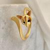 Anillo de zorro europeo y americano anillo abierto ajustable ins creativo flor de durazno comida anillo de dedo suministro explosión venta al por mayor