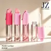 Jinzhe Pedido Tubo Redondo Corazón/Fresa/Tapa Cilíndrica Fondo en Forma de Labio Tubo de Brillo de Labios Encadenable Empaque de Plástico