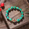 Pulseira de Contas Budistas Estilo Étnico Retrô, Pulseira Imitação Turquesa Estilo Nepales Xizang, Acessórios, Lembrancinhas Turísticas em Pontos Turísticos
