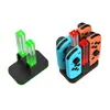 Compatible con Switch OLED, cargador de cuatro puertos con haz de luz de colores e iluminación ambiental TNS-875C
