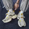Zapatos de papá de malla gruesa con bloques de color para hombre, transpirables y antideslizantes para correr, zapatillas deportivas casuales de moda para el día a día