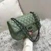 Bolso Transfronterizo para Mujer 2025 Otoño e Invierno Nuevo Bolso Cruzado de Lado Suave Bolso de Cadena Acolchado de Moda Bolso Pequeño de Hombro Estilo Chanel para Mujer