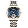 Nuevo Reloj Transfronterizo de Acero Inoxidable con Falso Tourbillon de Alto Valor para Hombre, Moda Luminosa, Resistente al Agua, Reloj de Pulsera para Hombre, Modelo con Correa de Acero