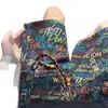 Pantalones Cortos de Punto Retro Graffiti Americano para Hombre, Diseño de Nicho de Verano, Pantalones de Playa Casuales Sueltos