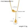 Hepburn Vento Geométrica Gota De Água Pingente De Titânio Banhado A Aço 18k Verdadeiro Ouro Sobreposição Desgaste Vento Frio Personalidade Coringa Colar Mulheres Atacado