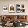 Pintura decorativa retro francesa para sala de estar Pintura de pared de fondo de sofá estilo europeo Colgante de pared artístico de nicho de lujo ligero moderno Mural de pared