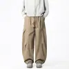 Otoño/Invierno 2026 Terciopelo Plus Algodón Puro Retro Pierna Curva Ropa de Trabajo Pantalones Casuales Streetwear Americano de Moda Versátil Pierna Ancha Holgado