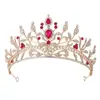 Tiara de noiva estilo europeu com strass, acessório para vestido de noiva, coroa de cabelo para festa de aniversário e cerimônia de maioridade