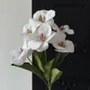7 tulipanes artificiales de película, decoración exterior de alta gama, flores artificiales para paisajismo, arreglos de boda, arreglos florales