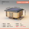 Nova luminária de coluna de aço inoxidável Chinoiserie, luminária solar para áreas externas, à prova d'água, para paisagem, pátio, parede, iluminação de coluna