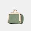 Nueva Bolsa Compacta Dorada de Cuero Genuino Bolsa para Joyería Anillo de Diamantes Mini Anillo Collar Aretes Joyero Monedero