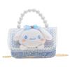 Nova Bolsa de Mão de Pérola Algodão e Linho Bolsa de Ombro Infantil Mini Quadrada Pequena Tendência Versátil Corrente para Meninas Carteira de Moedas Princesa