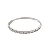 Pulseira de Aço Inoxidável com Fecho Redondo de Zircônia, Toque de Luxo Leve e de Alta Qualidade, Personalizável, Exquisite, Fashionável, Acessório de Mão Versátil
