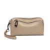 Bolsa de Mão Multifuncional de Couro Genuíno para Comércio Exterior para Celular Feminina de Grande Capacidade Casual Moderna Simples para Mão Bolsa de Cosméticos