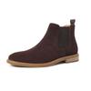 Novos Sapatos Masculinos Botas Chelsea Masculinas Slip-On Botas Modernas Transfronteiriças Tamanho Grande Botas Curtas de Camurça Botas de Couro Genuíno Masculino Botas de Camurça de Vaca