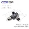 Conector M12 Zhengcheng Adaptador L I 3PIN4D5B código 8 enchufe de aviación impermeable macho y hembra de 12 núcleos
