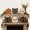 Productos de madera, un artículo popular para ventas transfronterizas: un juego de 6 decoraciones de madera de Halloween, incluyendo figuras de zombis y fantasmas