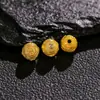 Prata 925 Banhada a Ouro Girassol Ganesha Contas Redondas Pequeno Acessório DIY Moda Novo Chinês Versátil Pingente Espaçador Acessório