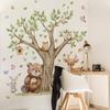 Uma Variedade de Ursos e Veados Cartoon Criativos Balançando em Árvores Grandes Adesivos de Parede Embelezam e Decoram Sala de Estar Quarto Fundo Adesivos de Parede Autoadesivos