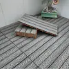 Piso de Madera Plástica Terraza Jardín Autocolocable Exterior Autoensamblable Balcón Patio Renovación Impermeable Anticorrosivo Piso sin Mantenimiento