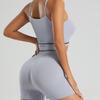 Conjunto de Sutiã e Calcinha Feminino Europeu e Americano à Prova de Impacto Respirável Conjunto de Top Regata Esportivo para Yoga Conjunto de Cuecas Boxer Externas