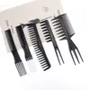 Explosiones transfronterizas de fábrica set de peines para peluquería juego de diez piezas peine para peinar peine de cola puntiaguda salón de peluquería corte de pelo peine de plástico negro
