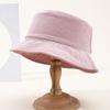 Chapéu de Pescador de Veludo Cotelê Estilo Coreano para Outono e Inverno para Mulheres, Chapéu Balde Quente de Alta Qualidade para Outono e Inverno para Homens, Chapéu Artístico para Afinar o Rosto para Homens, Algodão
