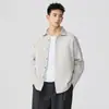 Camisa de Lino Transpirable para Hombre, Manga Larga Primavera Alta Gama Casual Camisa Chaqueta, Estilo Nuevo 2026 Top