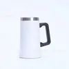 Taza de viaje transfronteriza con asa, acero inoxidable 304, gran capacidad, aislada al vacío, taza de café portátil para exteriores