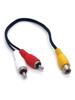 Línea de conversión de salida de audio izquierda y derecha doble revolución 3.5 hembra línea AV conector de auriculares amplificador de potencia caja decodificadora de TV