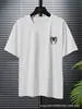 Camisetas de Manga Corta con Estampado de Letras de Nuevo Estilo Transfronterizas para Hombre, Camisetas Holgadas de Cuello Redondo para Verano, Camisetas Modernas Estilo Coreano al por Mayor