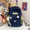 Mochila Escolar Fresca de Alto Valor Estilo Coreano para Estudiantes de Secundaria y Preparatoria, Nueva Mochila Versátil Ligera Simple de Gran Capacidad