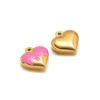 Colgante Corazón de Melocotón con Goteo de Aceite de Acero Inoxidable Nuevo Producto Transfronterizo Colgante de Collar Retro Americano Europeo Accesorios de Joyería DIY