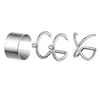Novos clipes de orelha estilo ins transfronteiriços sem furo, ear cuffs vazados em formato C multicamadas personalizados, brincos de luxo leve de alta qualidade