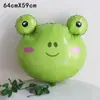 Balão de Filme de Alumínio com Avatar de Animal de Desenho Fofo Decoração de Festa de Primeiro Aniversário Infantil Evento Escolar Shopping Center Foto