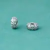 Prata Pura 999 Vintage Personalizado 3D Prata Dura Contas Espaçadoras Cruz Contas de Roda Contas Planas Acessórios para Pulseira de Miçangas DIY para Homens
