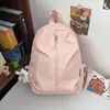 Mochila feminina transfronteiriça, estilo coreano, de alta qualidade, nicho, simples, resistente à água, adequada para alunos do ensino fundamental, viagens ao ar livre e deslocamento