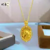 Tienda de Oro Mismo Estilo Oro Antiguo Hueco Filigrana Diamante Colgante de Caballo Nuevo Zodiaco Chino Caballo Año de Nacimiento Colgante