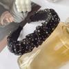 Diadema de estilo coreano con perforaciones en caliente, diadema de ala ancha con parte superior de cráneo alto, temperamento de alta sensibilidad, cueva para el cabello, lavado de cara, paquete de sombreros para el cabello