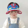 Sombrero de protección solar para niños, de verano, para mujer, con parte superior vacía y protección UV, transpirable, bonito sombrero para el sol para niña.