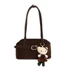 Bolsa Retro Escarchada de Gama Alta para Mujer 2025 Nueva Versátil para el Trabajo Hombro Axila Moda Bolso Tote Pequeño