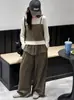 Traje para Niñas Estilo Primavera/Otoño 2026 Nuevo Infantil Súper Elegante Moderno Niña Grande Falso Dos Piezas Capa Base Conjunto de Dos Piezas