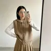 Otoño temprano 2026 nuevo suéter chaleco de punto sin mangas de moda con estilo, cárdigan con capucha para mujer