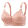 Nuevo Sujetador Jacquard Fino de Taza Grande para Exportación para Mujeres de Mediana Edad y Mayores, Push-Up de Copa Completa, Sin Imán, Sin Aros, Ropa Interior Sexy