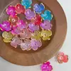Estilo Antiguo Bicolor Estampado en Oro Flor Irregular de Tres Pétalos Hecho a Mano DIY Pasador para el Cabello Estilo Antiguo Pinza para el Cabello Accesorios de Joyería con Cuentas