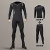 Conjunto de Corrida Outono Inverno Masculino Casual Secagem Rápida Roupas Esportivas Roupa Térmica de Baixo Elástico Treinamento Camada Base Justa Fitness Treinamento